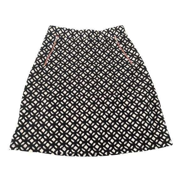 Le Lis Size Medium Black White Stretch Mini Skirt Faux Pockets - Picture 1 of 5